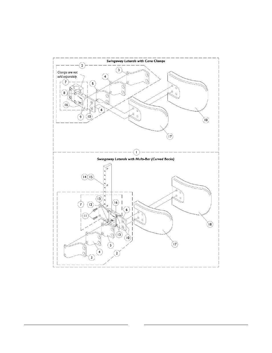 Lateral support assembly | Invacare Basic Tilt User Manual | Page 140 / 161