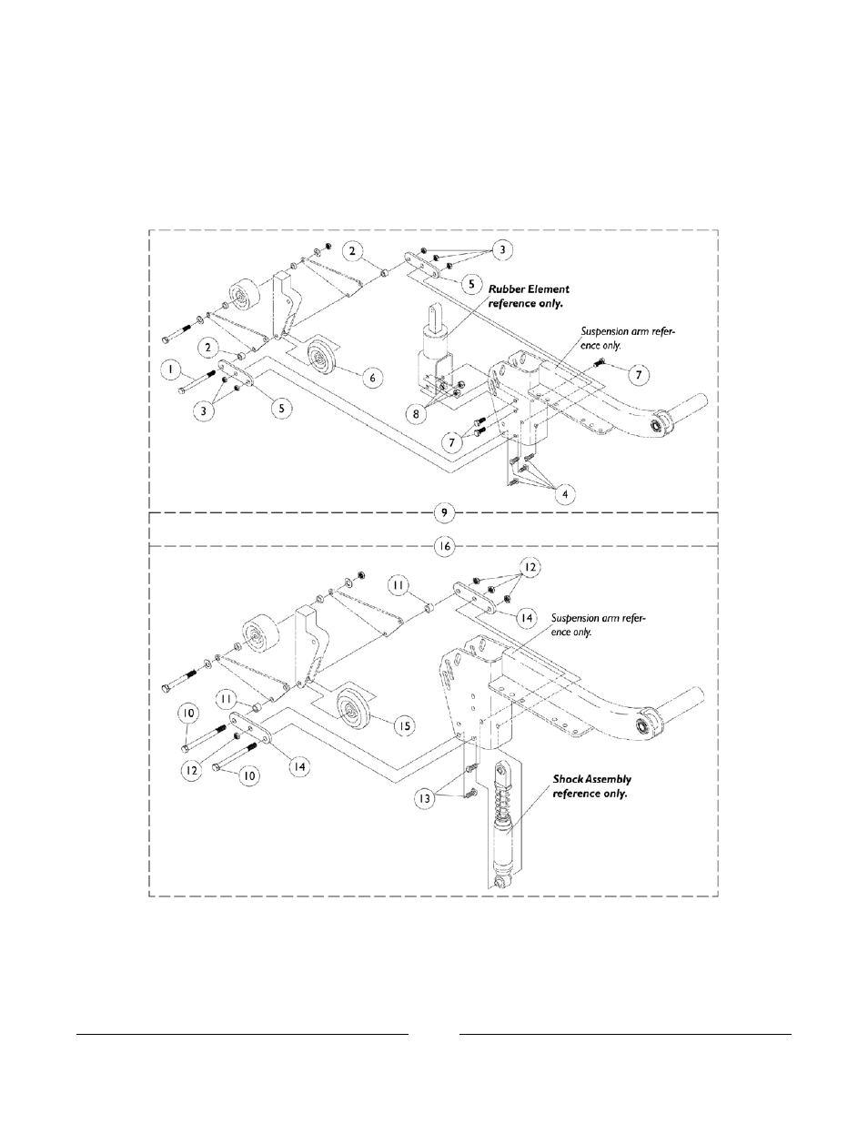 Anti-tip wheel extension assembly | Invacare Basic Tilt User Manual | Page 154 / 161