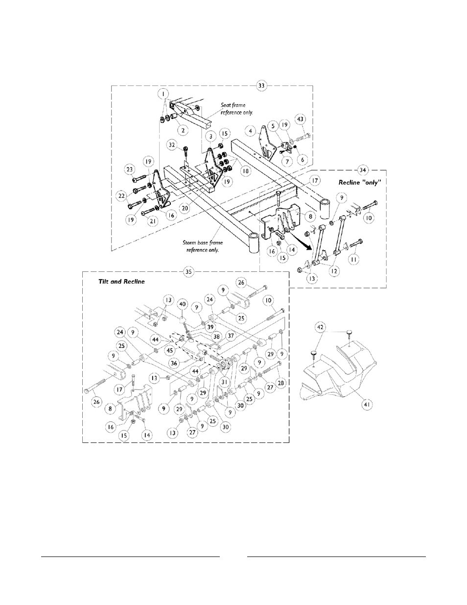 Seat frame attaching hardware | Invacare Basic Tilt User Manual | Page 17 / 161