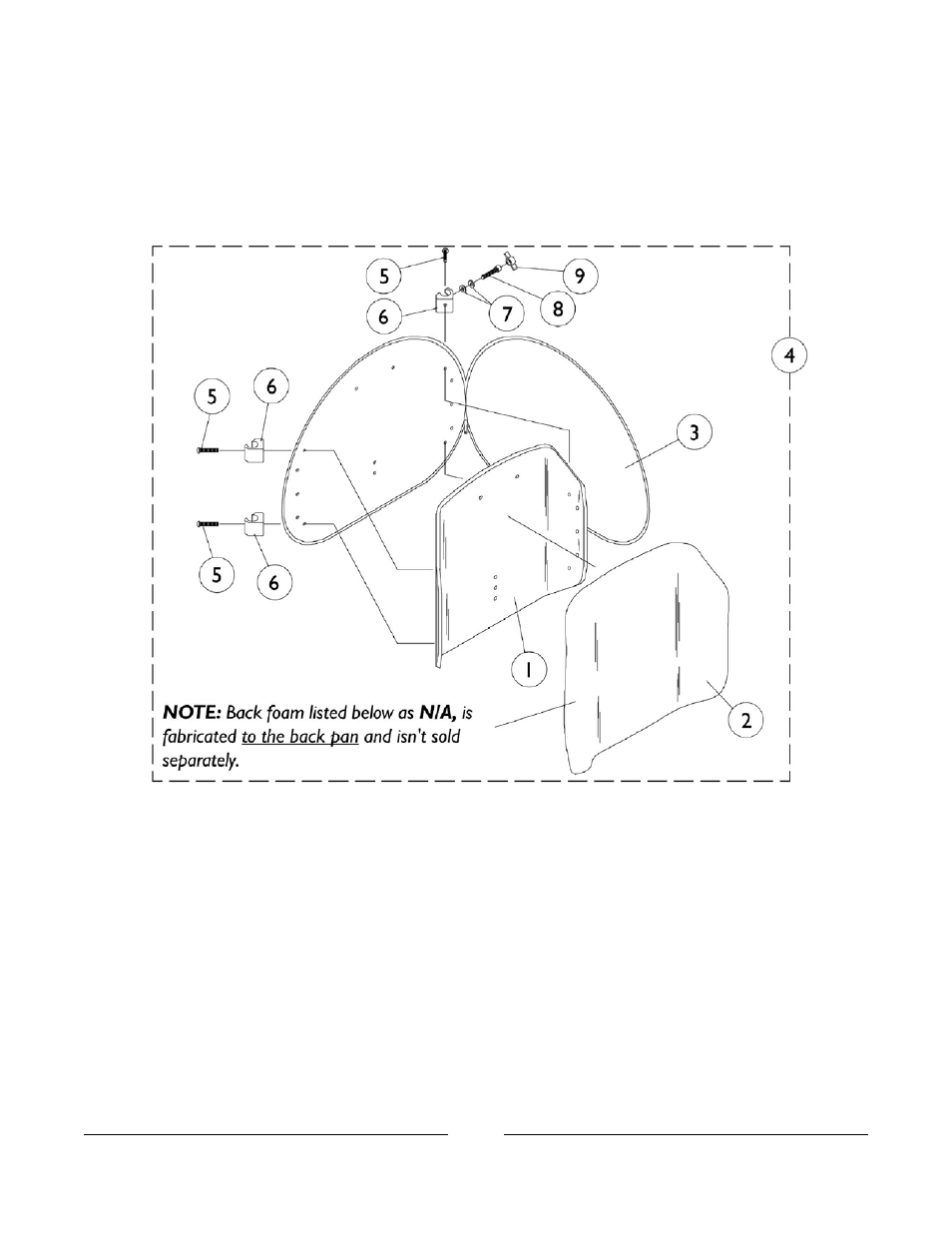 Profile back assembly fixed, non-vsr | Invacare Basic Tilt User Manual | Page 50 / 161