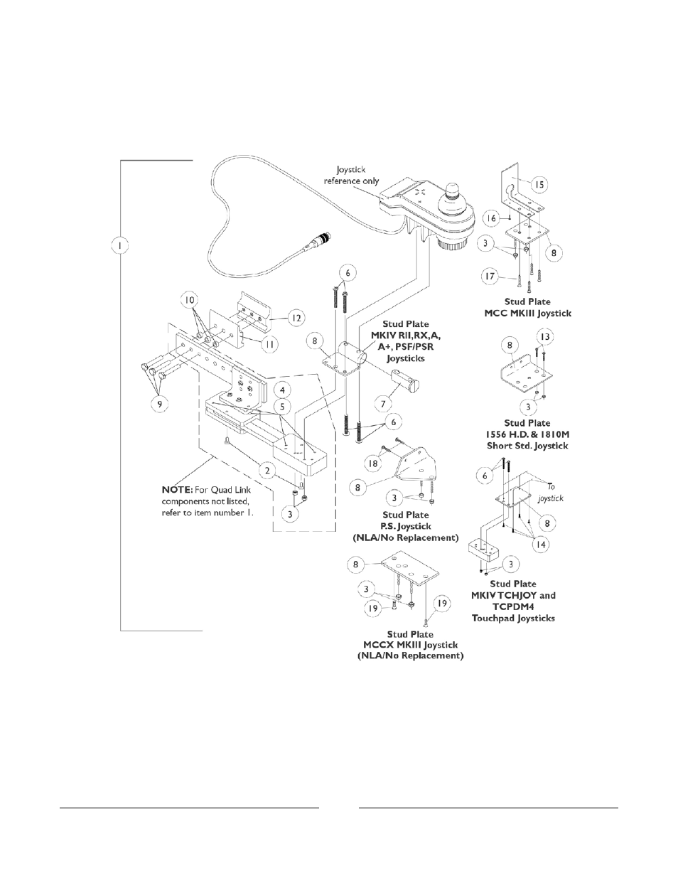 Quad link assembly | Invacare Basic Tilt User Manual | Page 97 / 161