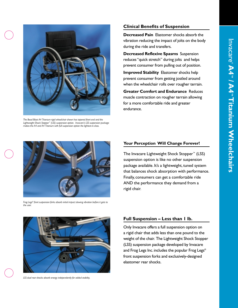 Titanium wheelchairs | Invacare A4TM User Manual | Page 3 / 4