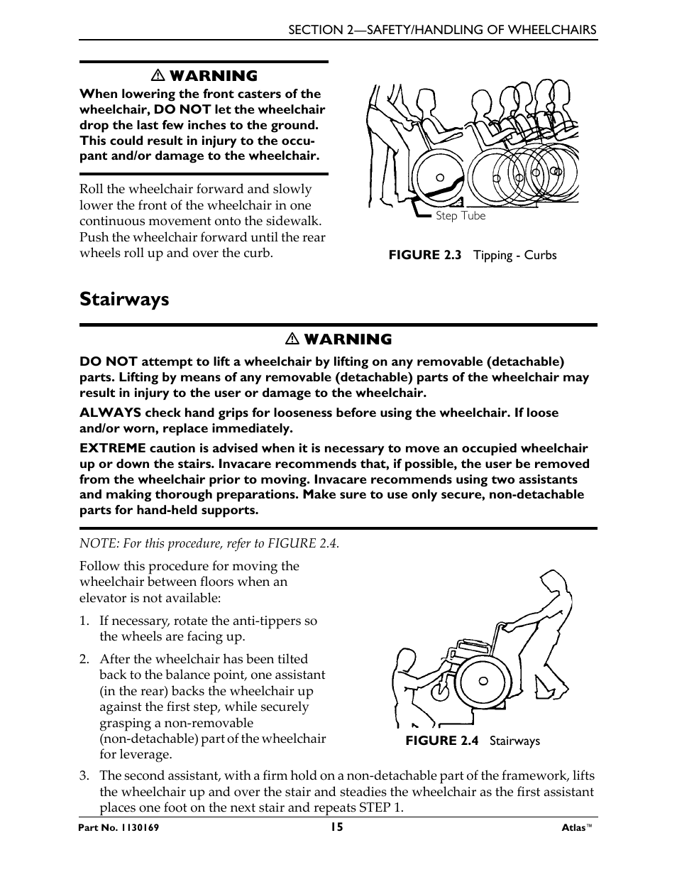 Stairways | Invacare Wheelchair Atlas User Manual | Page 15 / 32