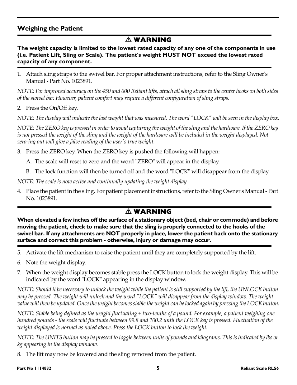 Invacare RLS6 User Manual | Page 5 / 8