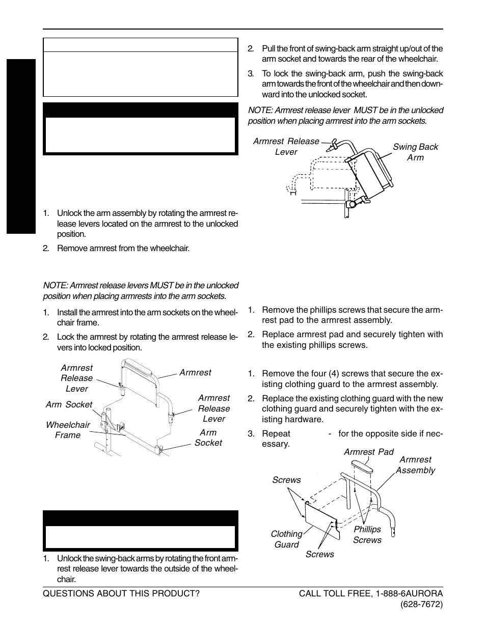 A r m s | Invacare Lightweight Aluminum Wheelchair User Manual | Page 14 / 24