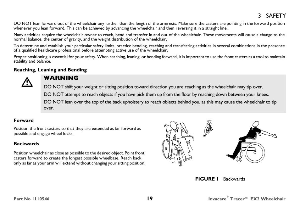 Invacare TRACER EX2 User Manual | Page 19 / 64