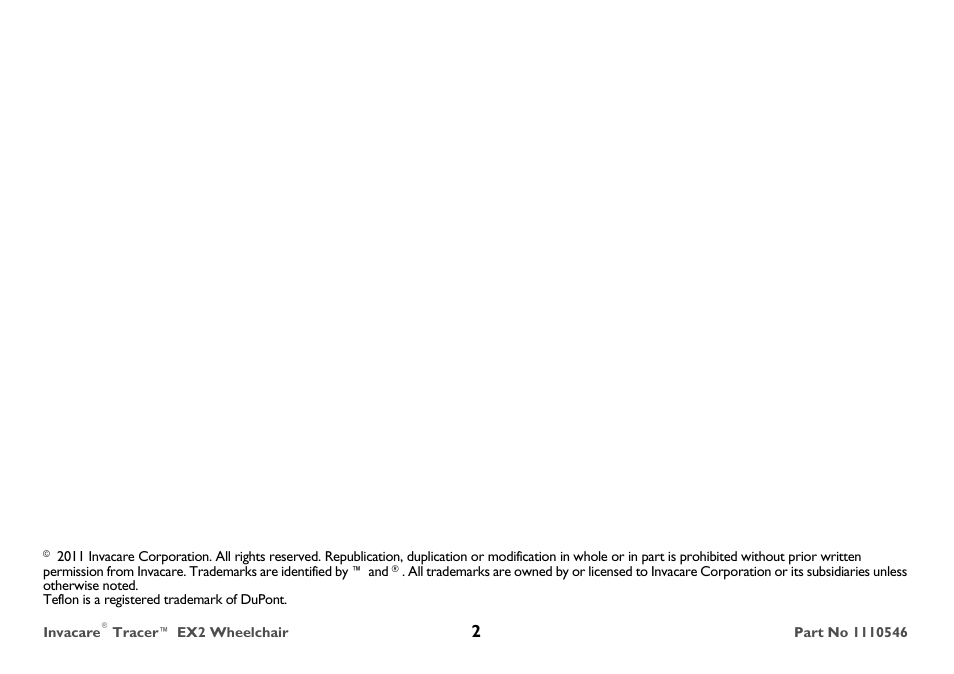 Invacare TRACER EX2 User Manual | Page 2 / 64