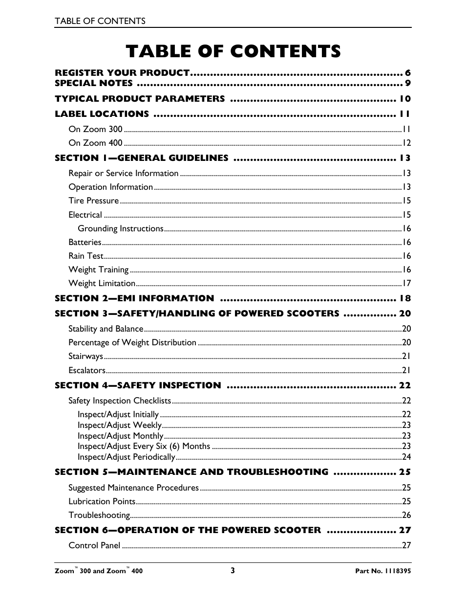 Invacare 300 User Manual | Page 3 / 72