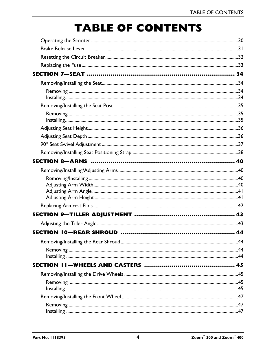 Invacare 300 User Manual | Page 4 / 72