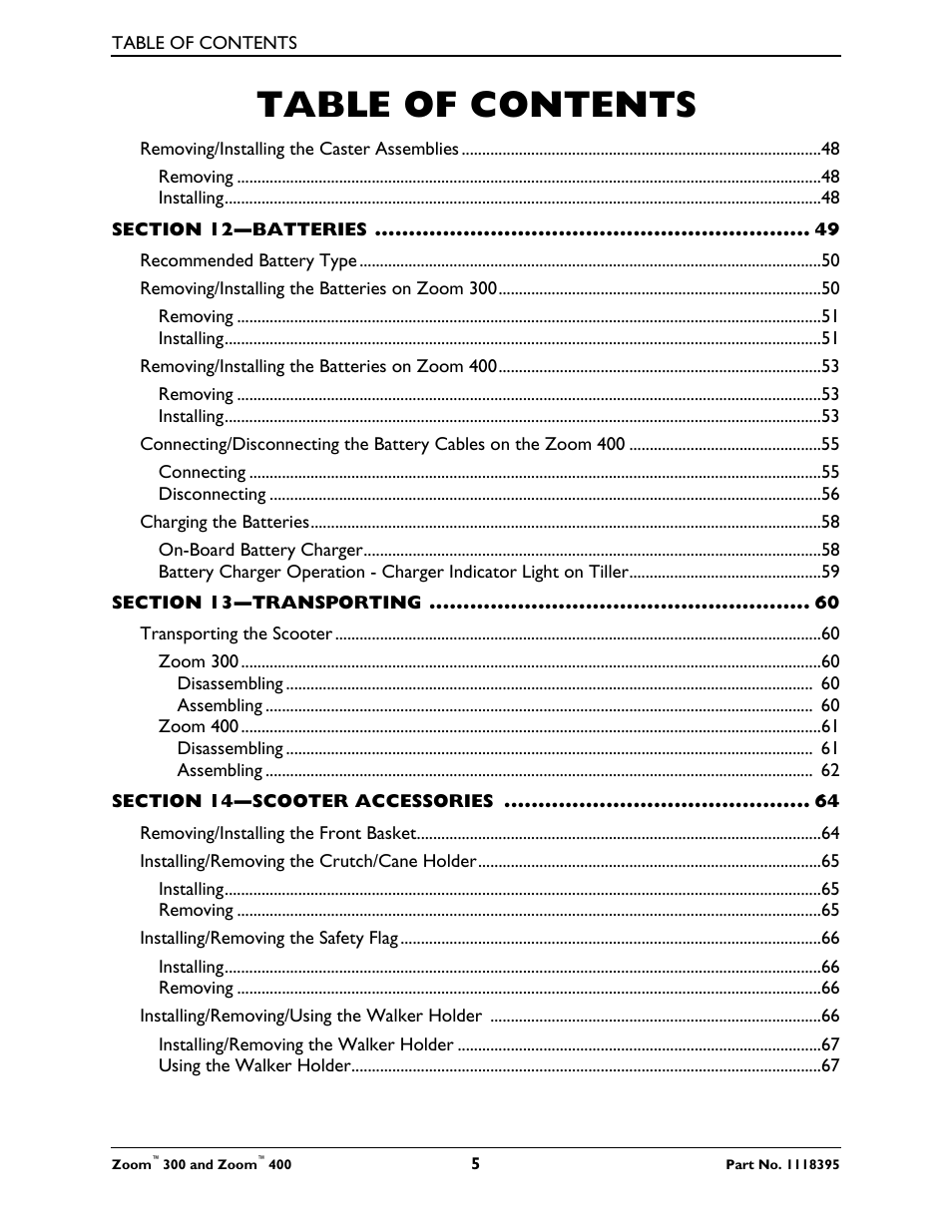 Invacare 300 User Manual | Page 5 / 72