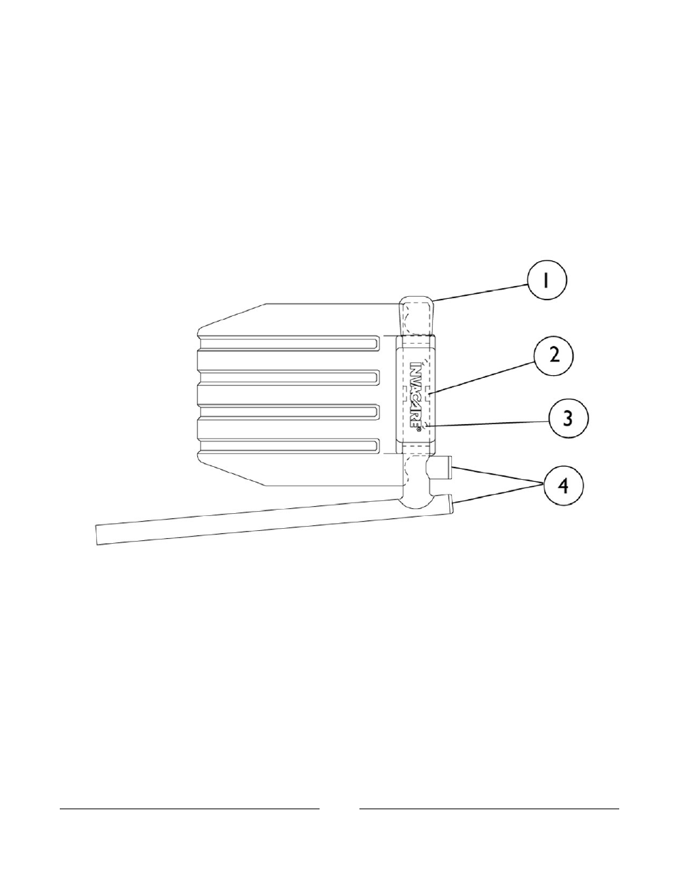 Pivot slide tube with footplate | Invacare 3000 User Manual | Page 55 / 73