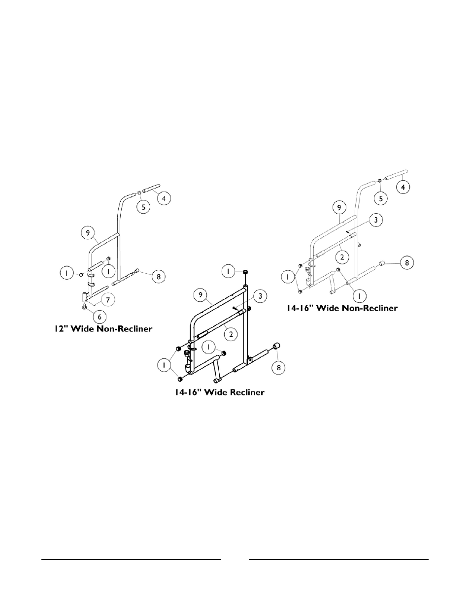 Permanent arm frames and hardware | Invacare 3000 User Manual | Page 6 / 73