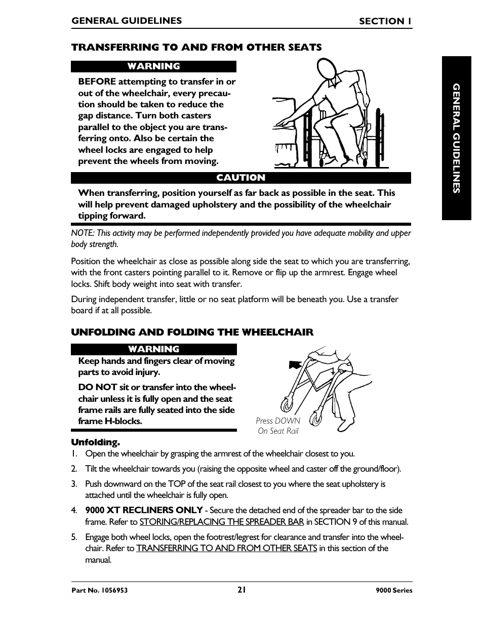 Invacare 9000 SL User Manual | Page 21 / 68