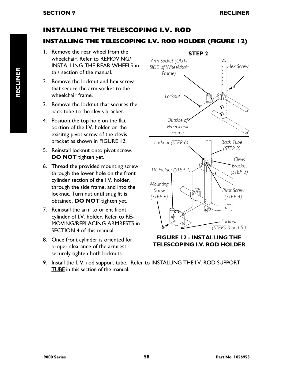 Invacare 9000 SL User Manual | Page 58 / 68