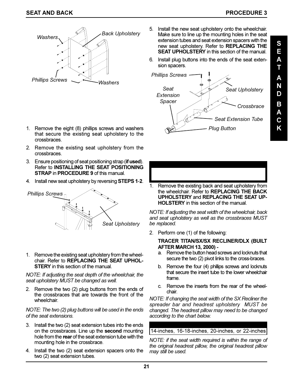 Invacare DLX User Manual | Page 21 / 40