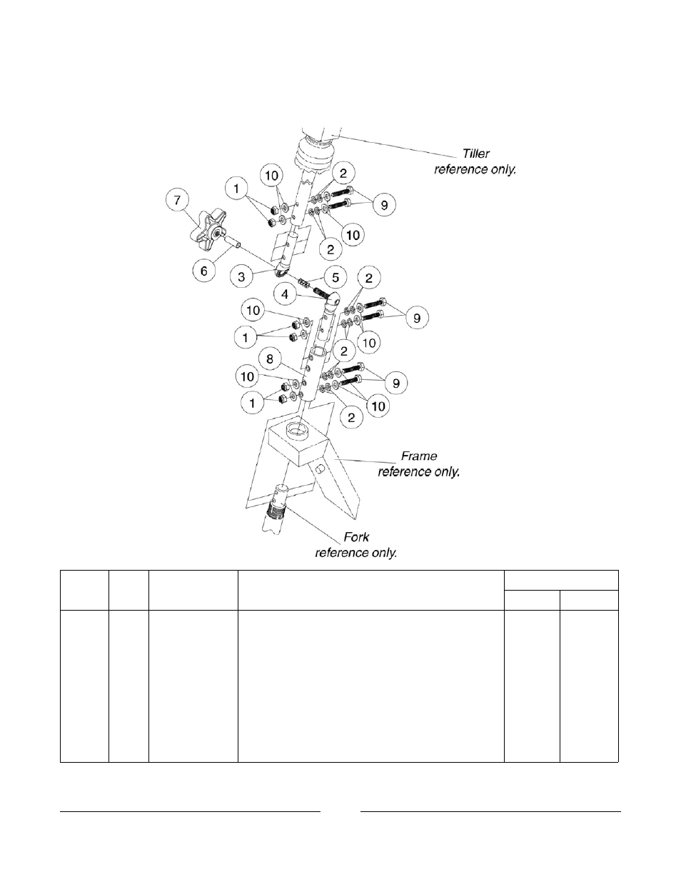 Tiller adjustment assembly | Invacare Discontinued 1/00 User Manual | Page 11 / 29