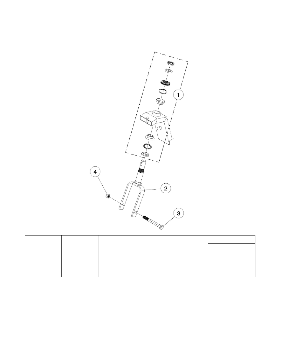 Fork assembly | Invacare Discontinued 1/00 User Manual | Page 14 / 29