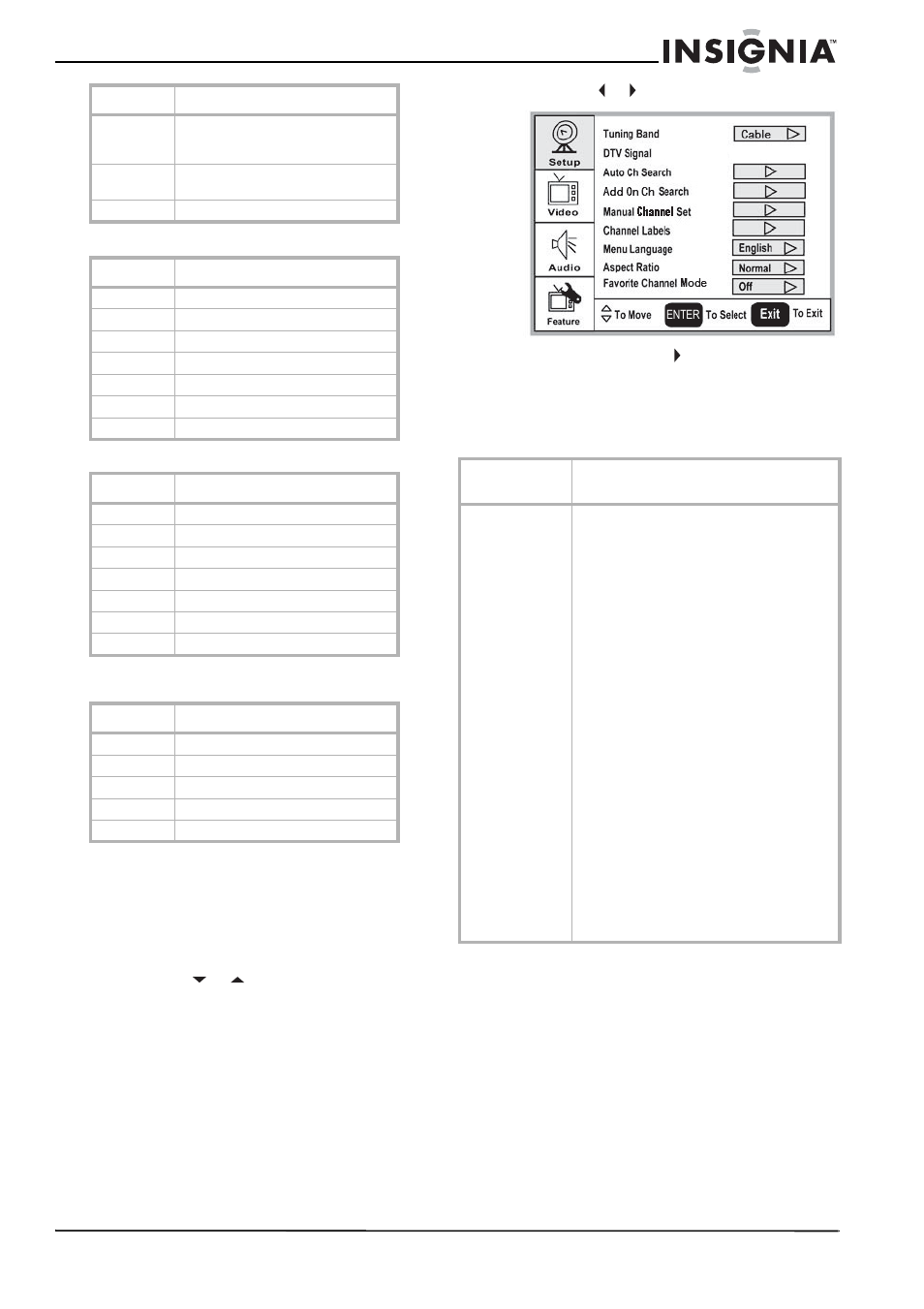 Canadian mpaa ratings, Tv parental guidelines ratings, Using the on-screen menu | To use the on-screen menu, On-screen menus | Insignia NS-lcd19 User Manual | Page 11 / 50
