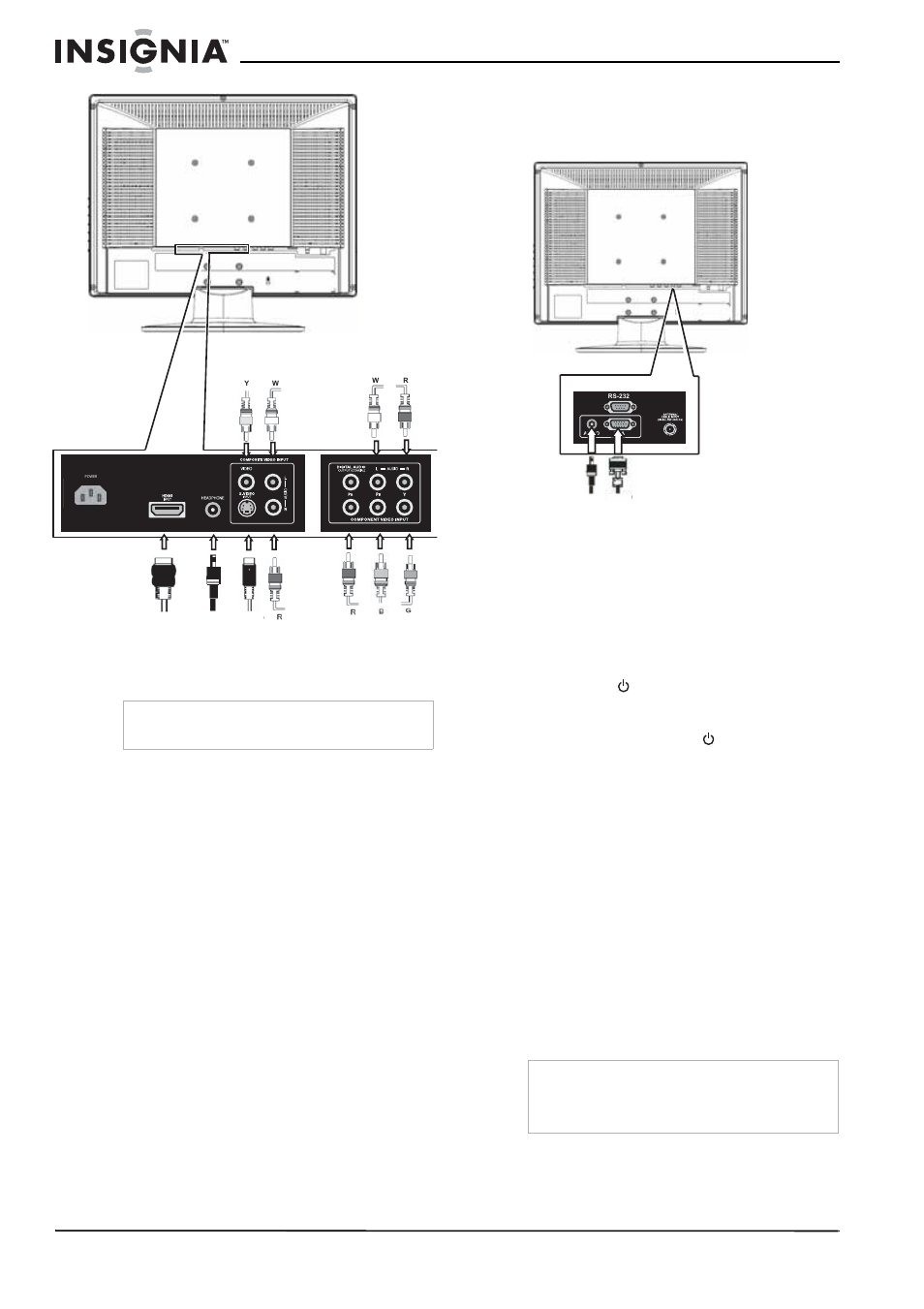 Connexion d’un ordinateur, Pour connecter un ordinateur, Fonctionnement du téléviseur | Mise en marche/arrêt du téléviseur, Pour mettre le téléviseur sous et hors tension, Sélection de la source du signal tv, Pour sélectionner la source du signal tv | Insignia NS-lcd19 User Manual | Page 22 / 50