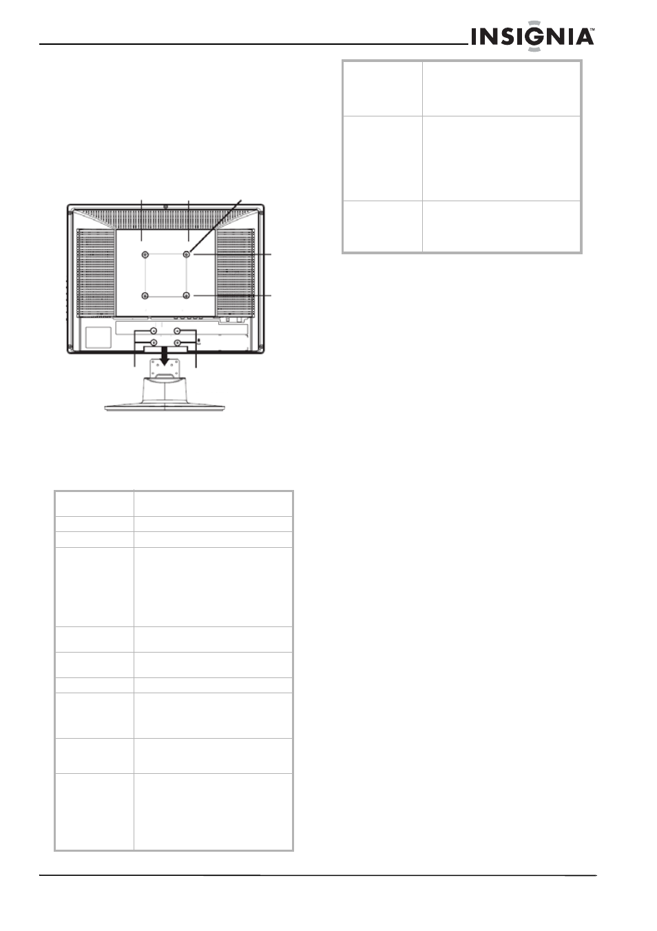 Apéndice, Especificaciones, Avisos legales | Fcc parte 15, Modificaciones, Cables, Aviso canadiense | Insignia NS-lcd19 User Manual | Page 45 / 50