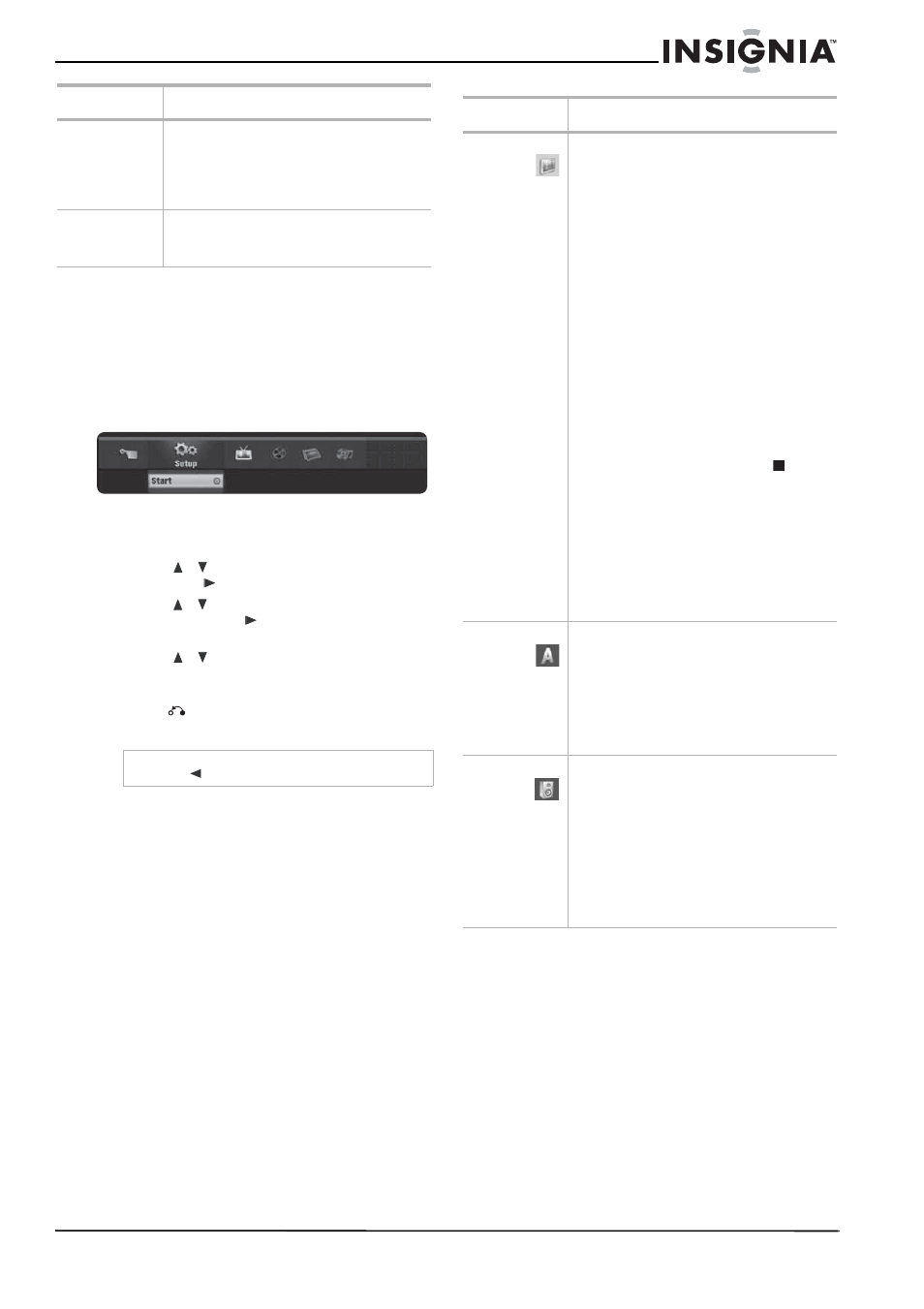 Using the home menu, To change settings using the home menu, General settings | Language settings, Audio settings, Using | Insignia NS-1DVDR User Manual | Page 13 / 96