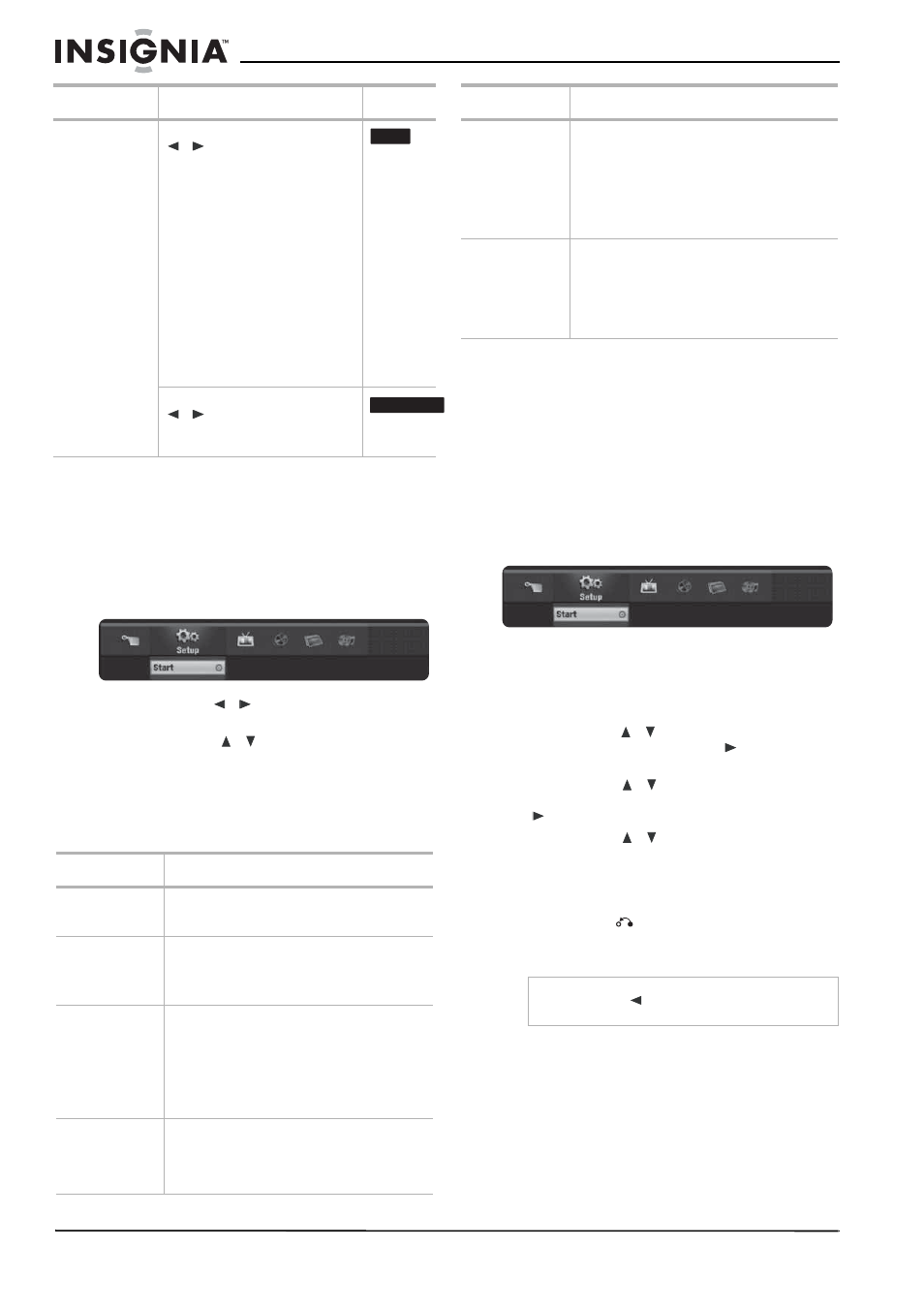 Accès aux menus de paramétrage, Pour accéder au menu home, Utilisation du menu home (accueil) | Insignia NS-1DVDR User Manual | Page 42 / 96