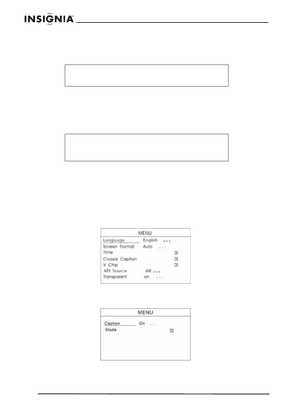 Setting up closed captions, To set up closed captions | Insignia NS-5HTV User Manual | Page 14 / 78