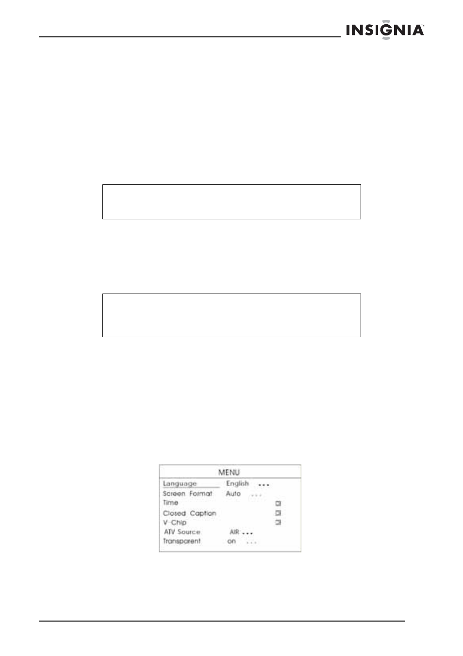 Configuración de subtítulos optativos, Para configurar los subtítulos optativos | Insignia NS-5HTV User Manual | Page 63 / 78