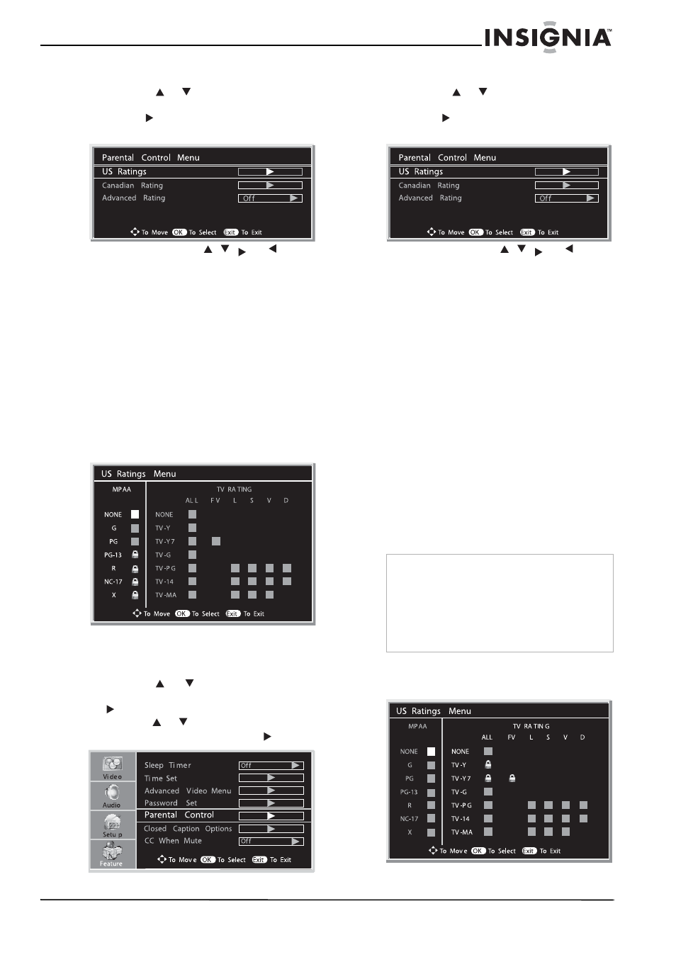Configuration des classifications tv | Insignia NS-LCD32 User Manual | Page 53 / 100