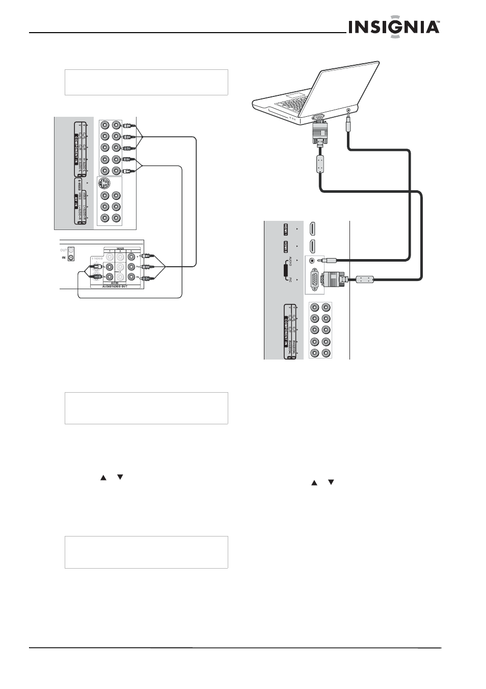 Conexión de video de componentes, Conexión a una computadora | Insignia NS-LCD32 User Manual | Page 75 / 100