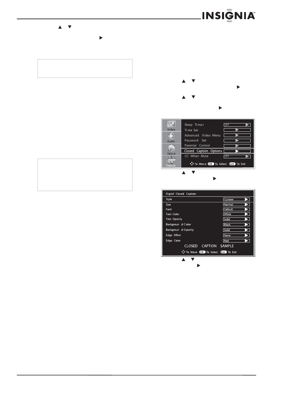 Visualización de subtítulos optativos, Subtítulos de sistemas de transmisión analógica | Insignia NS-LCD32 User Manual | Page 83 / 100
