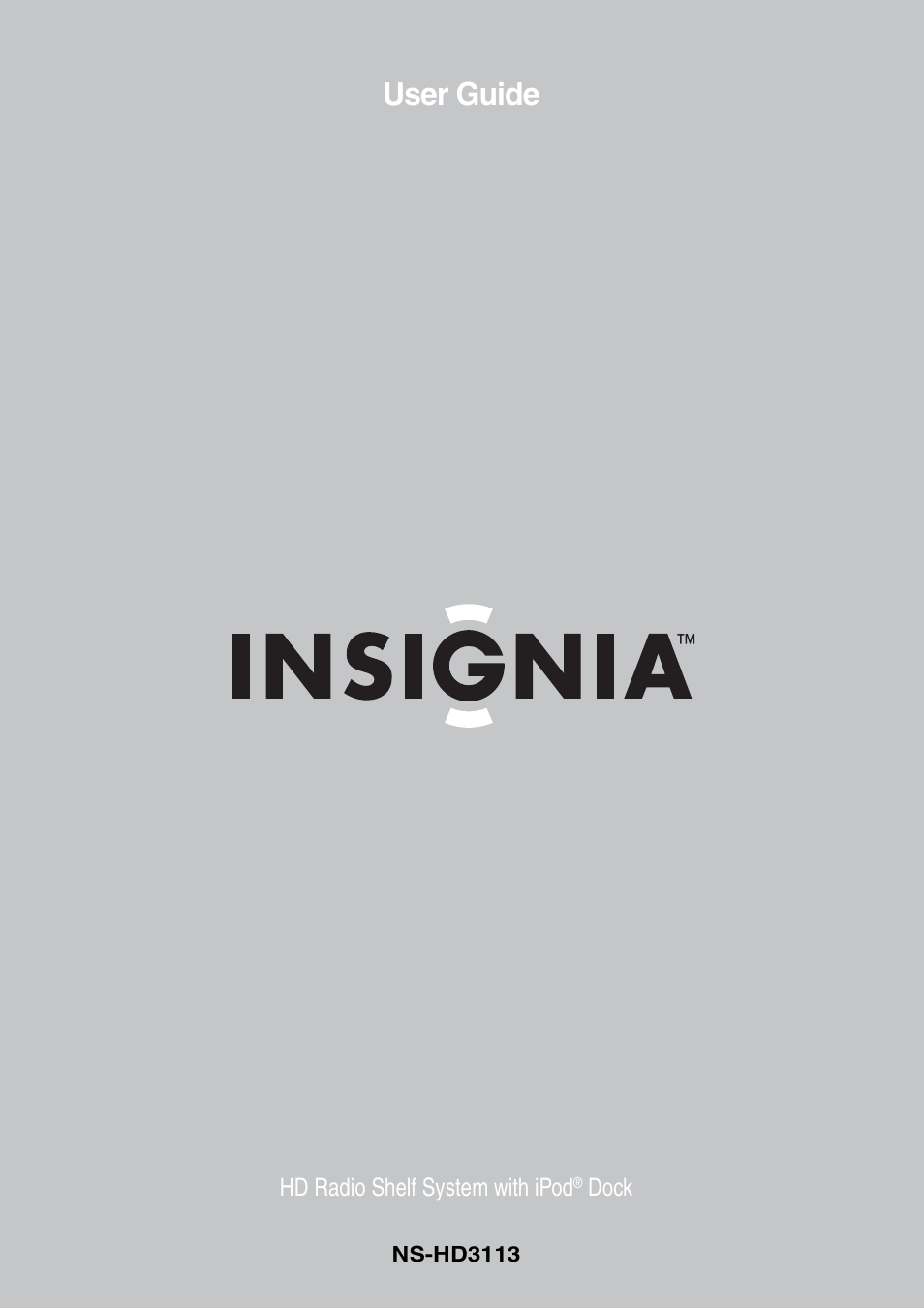 Insignia NS-HD3113 User Manual | 16 pages