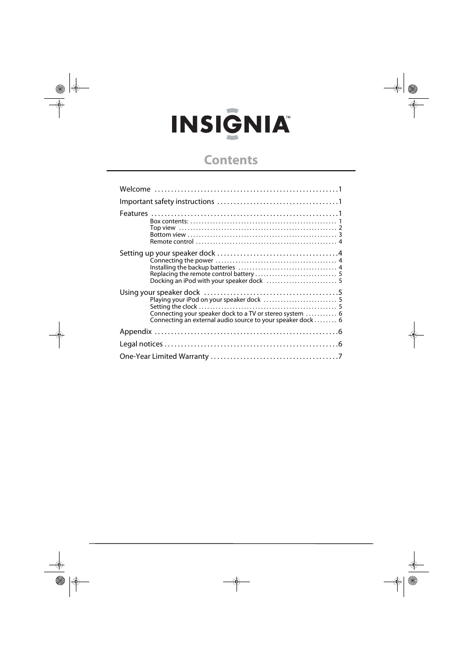 Insignia 09-0663 User Manual | Page 2 / 11