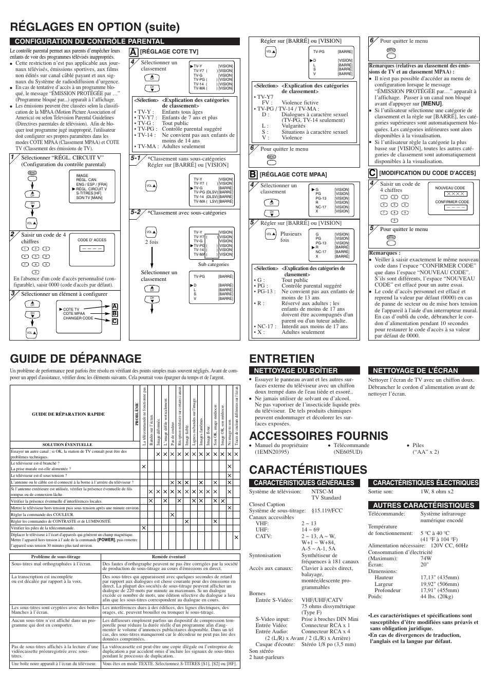 Accessoires fournis | Insignia IS-TV040920 User Manual | Page 12 / 12