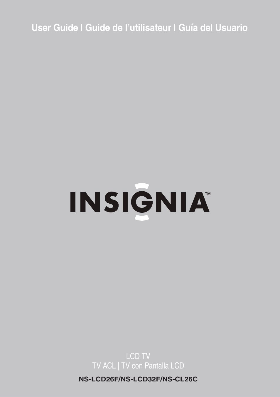 Insignia NS-LCD26F NS-CL26C User Manual | 19 pages