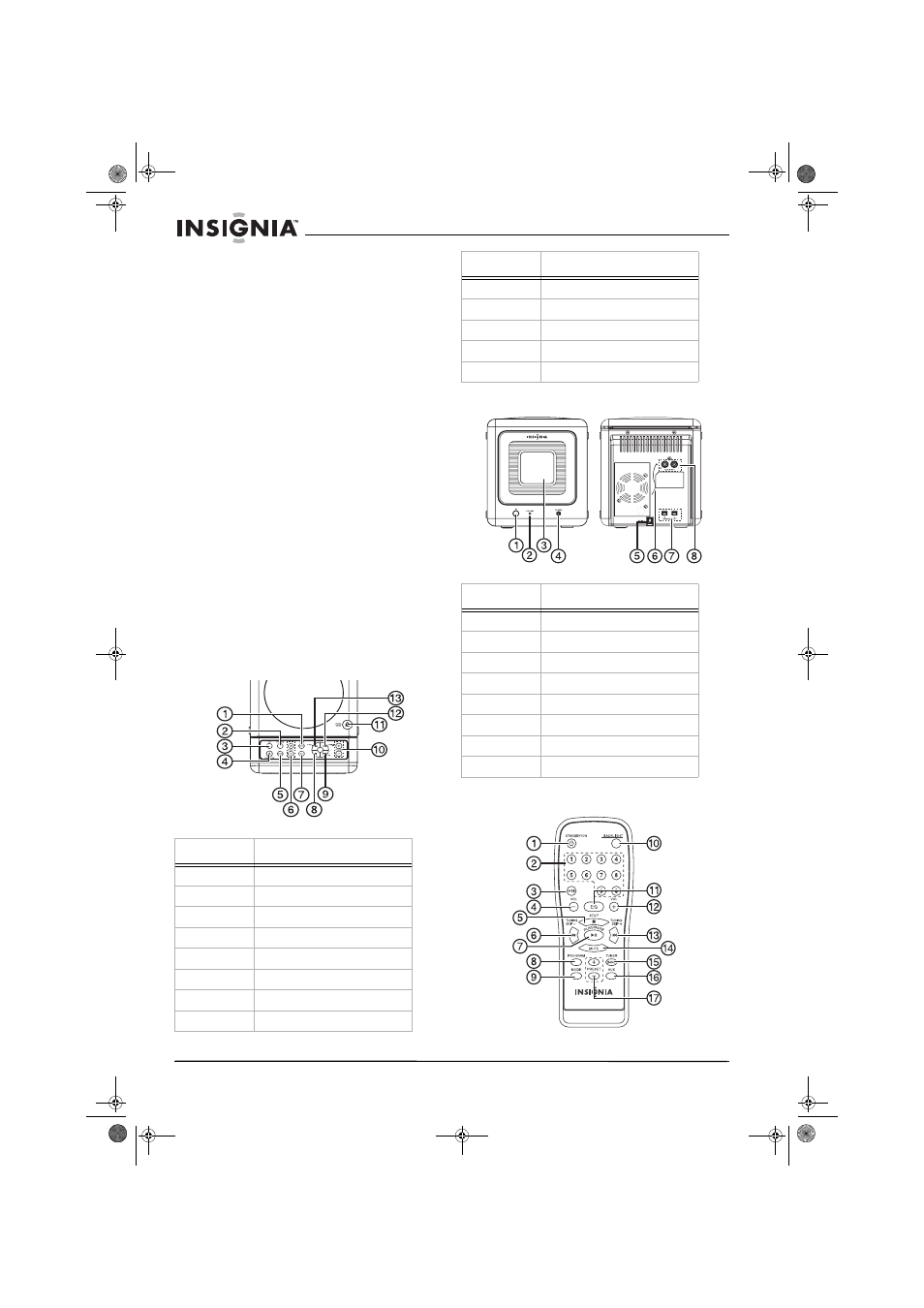 Features | Insignia NS-A1112 User Manual | Page 4 / 24