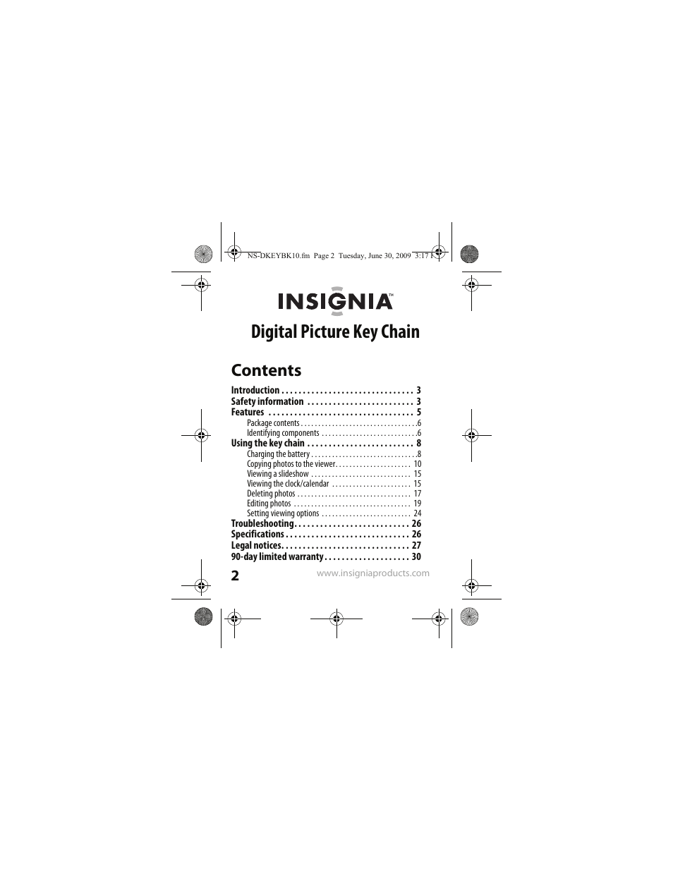 Insignia NS-DKEYRD10 User Manual | Page 2 / 36