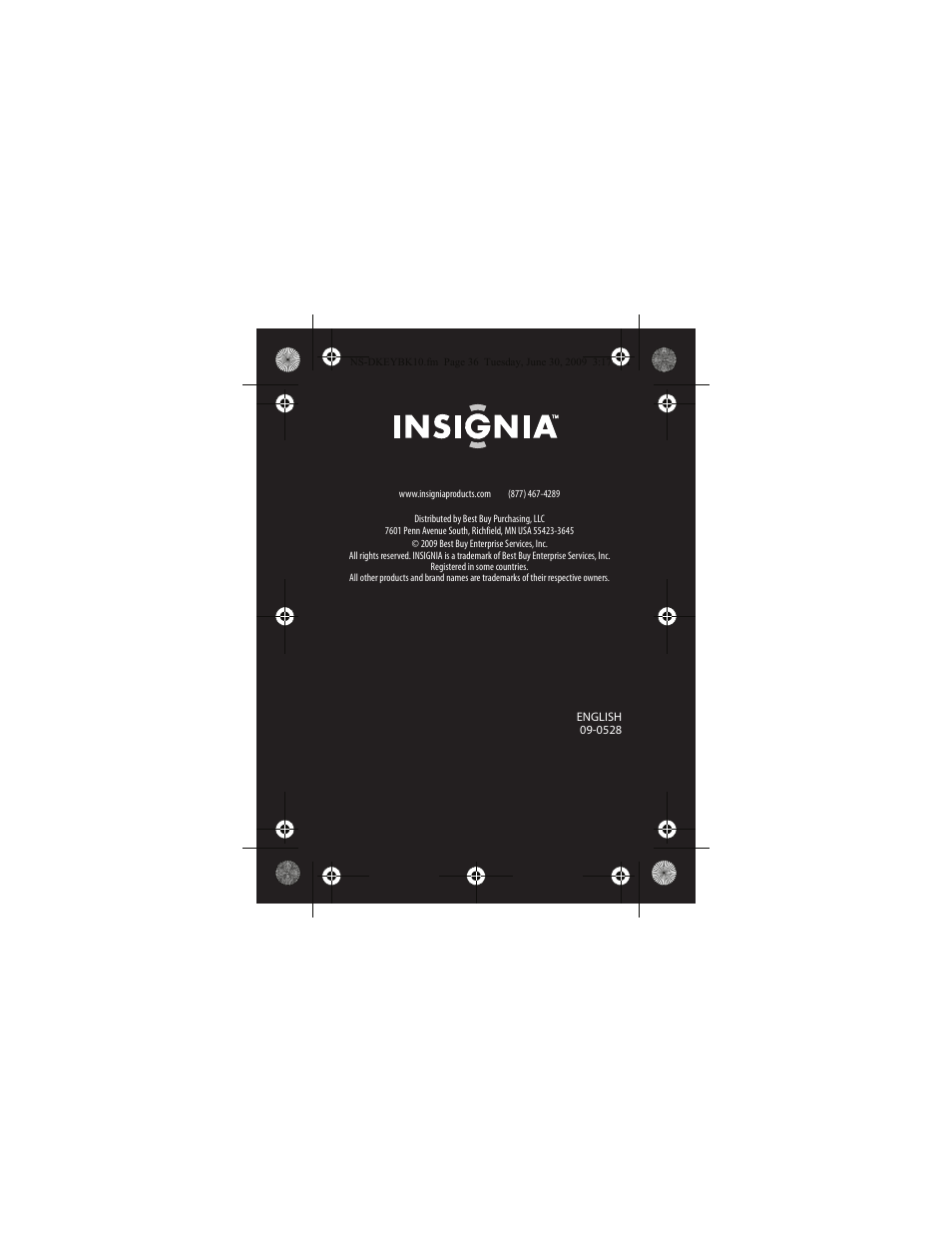 Insignia NS-DKEYRD10 User Manual | Page 36 / 36