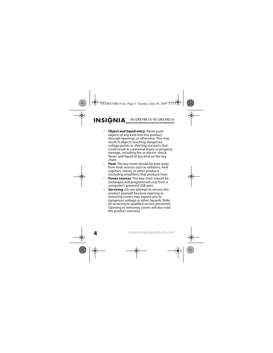 Insignia NS-DKEYRD10 User Manual | Page 4 / 36