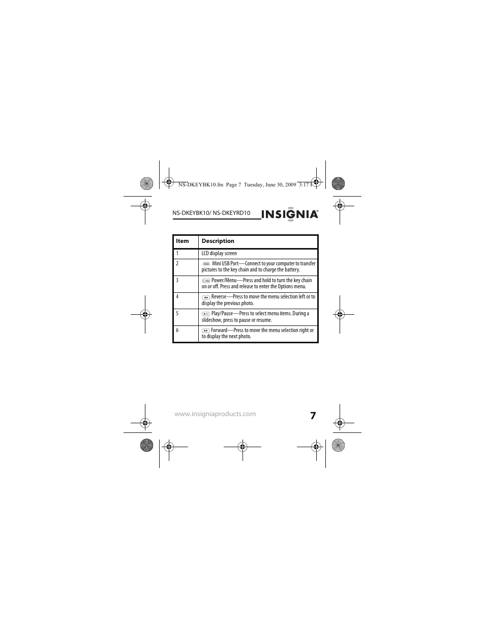 Insignia NS-DKEYRD10 User Manual | Page 7 / 36