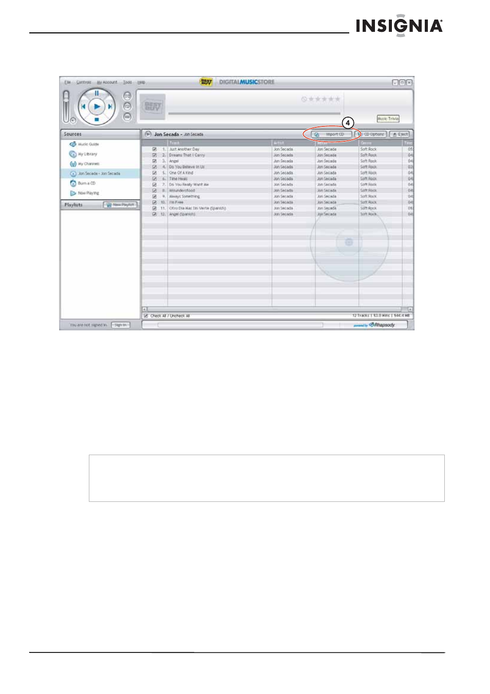 Getting music from digital music store | Insignia Pilot with Bluetooth NS-8V24 User Manual | Page 13 / 74
