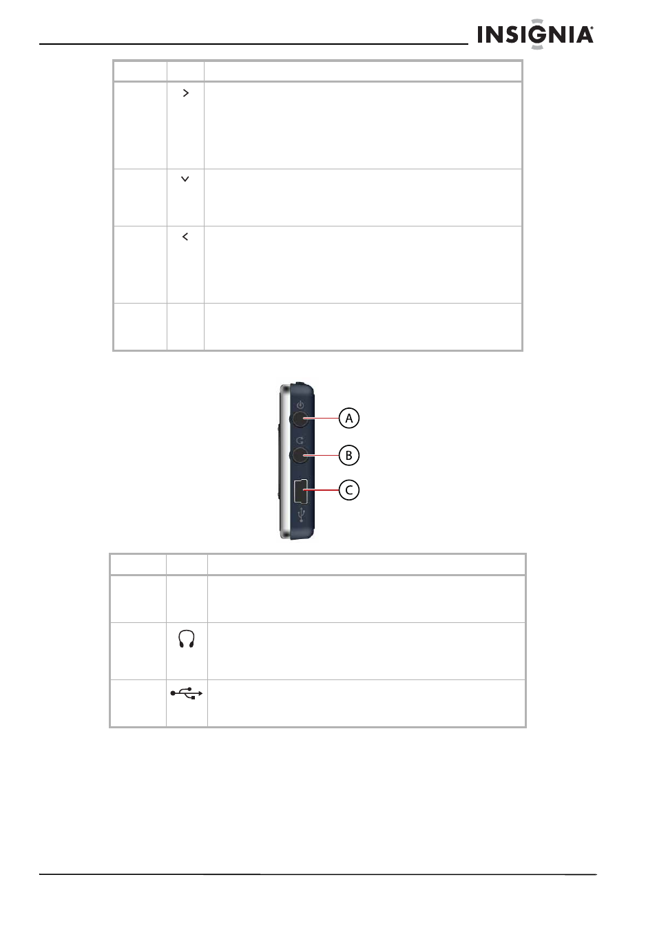 Vista lateral derecha | Insignia Pilot with Bluetooth NS-8V24 User Manual | Page 39 / 74
