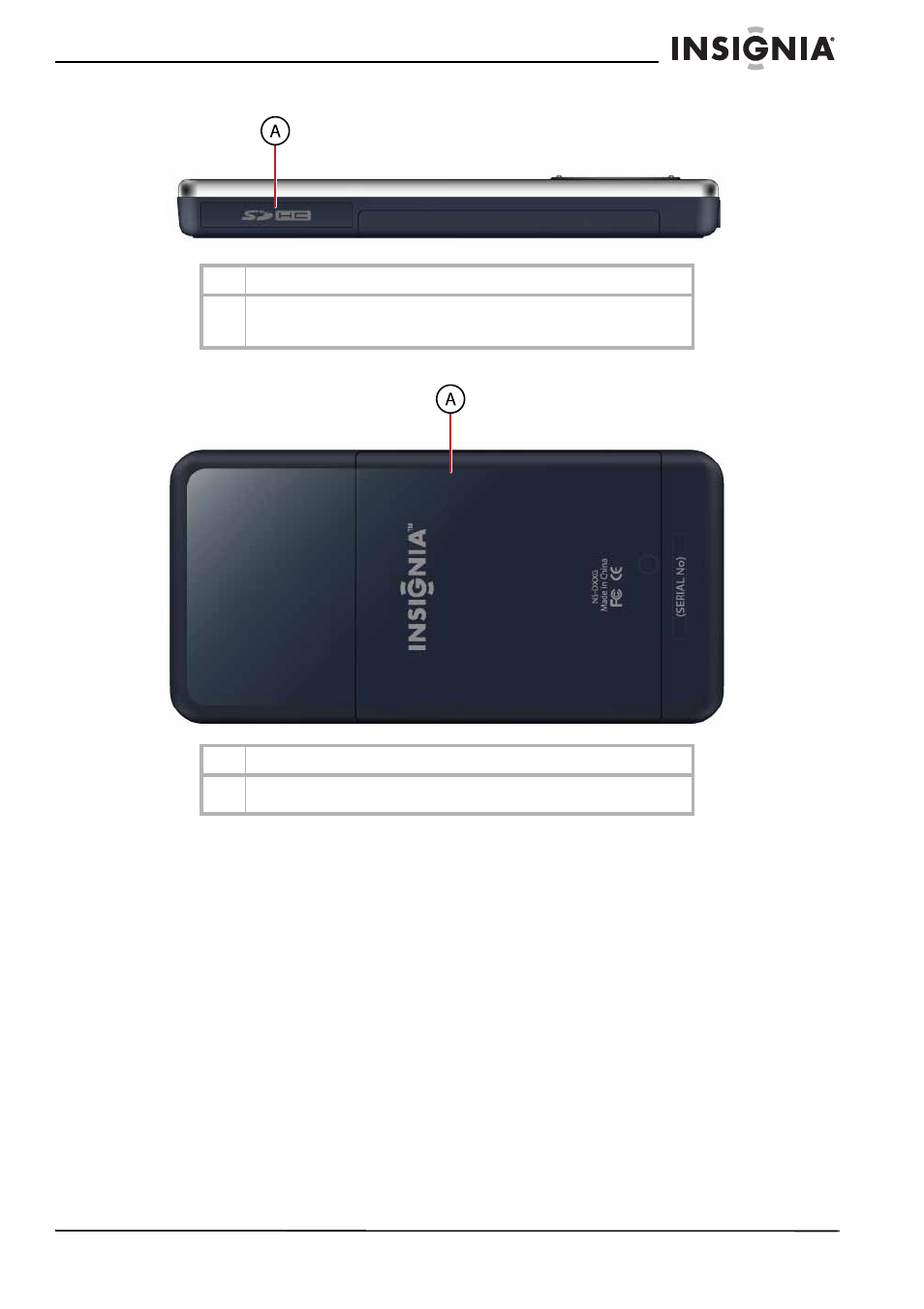 Bottom, Back | Insignia Pilot with Bluetooth NS-8V24 User Manual | Page 7 / 74