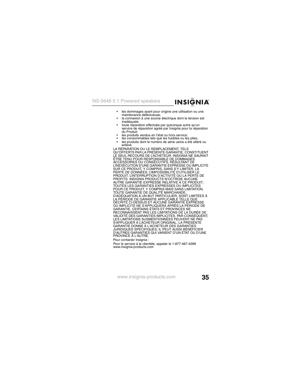 Insignia NS-5648 User Manual | Page 35 / 56