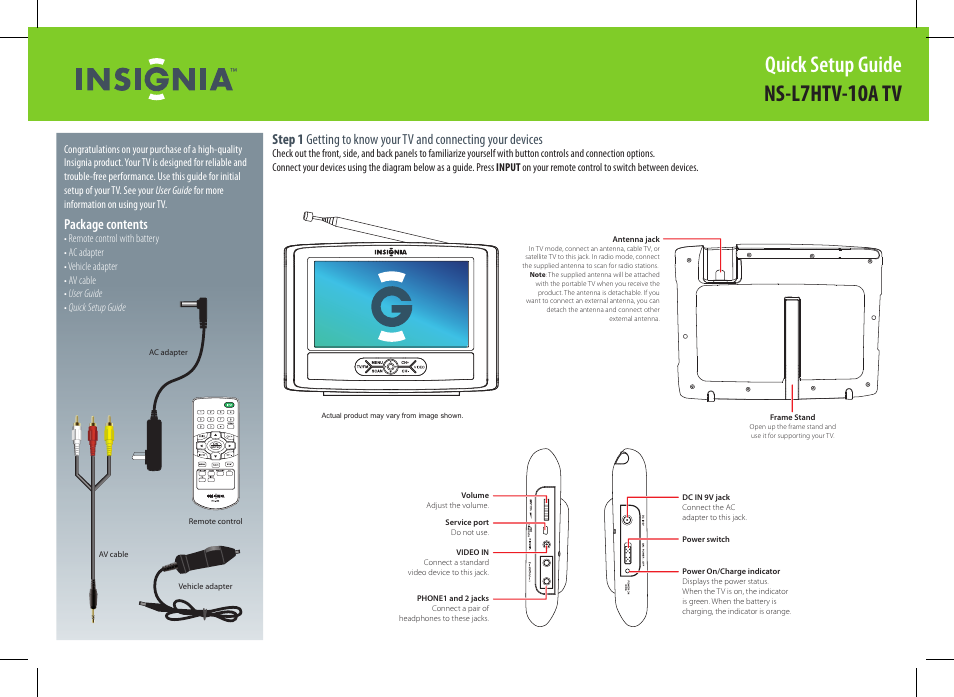 Insignia NS-L7HTV-10ATV User Manual | 2 pages
