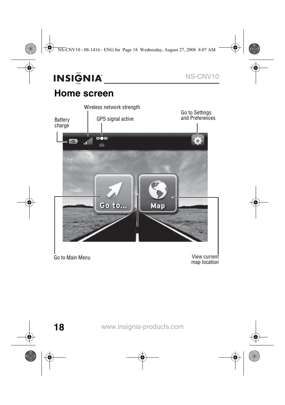 Home screen | Insignia NS-CNV10 User Manual | Page 20 / 72