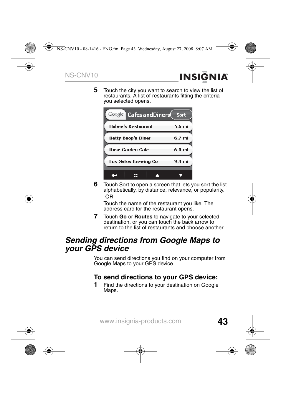 Insignia NS-CNV10 User Manual | Page 45 / 72