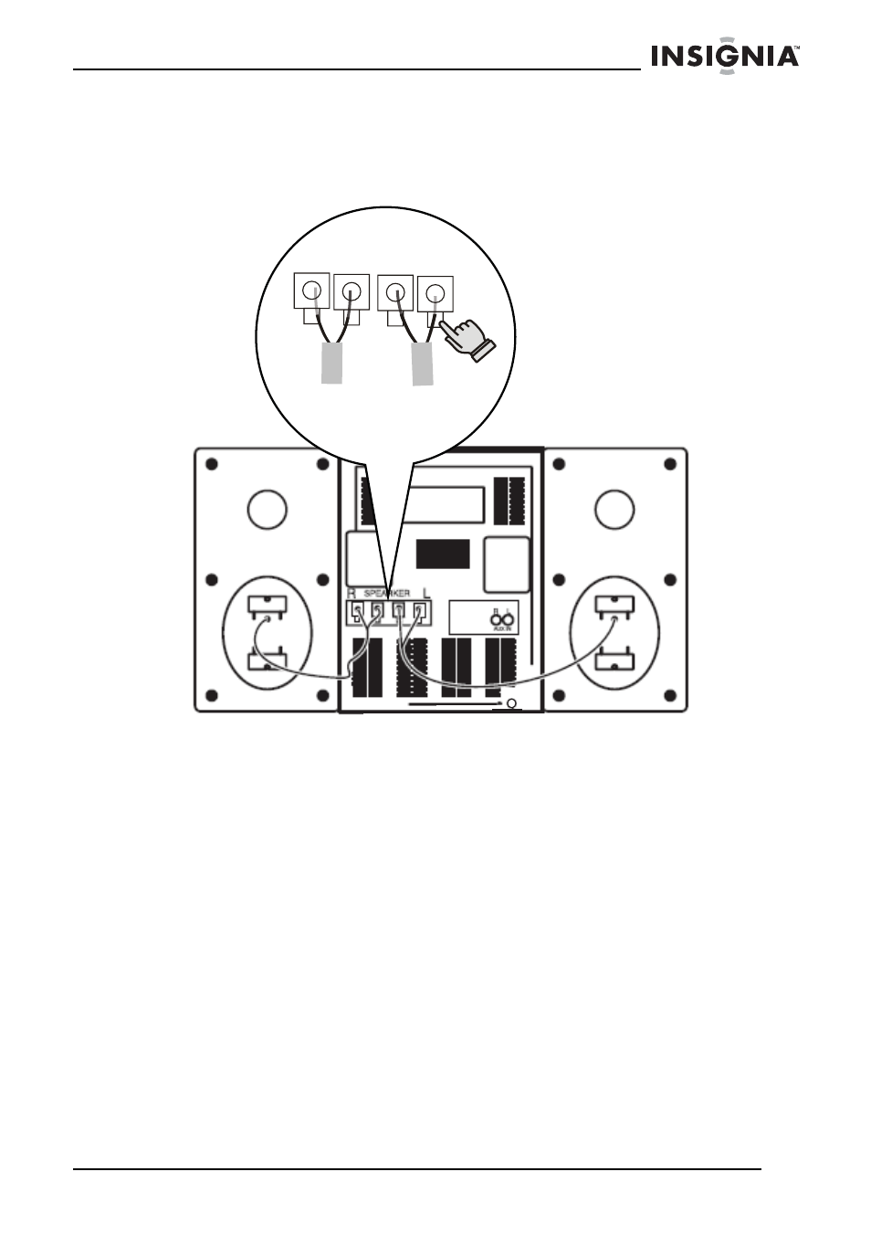Connecting the speakers, Using your mini-shelf system, Using the radio | To use the radio | Insignia NS-A2113 User Manual | Page 11 / 62
