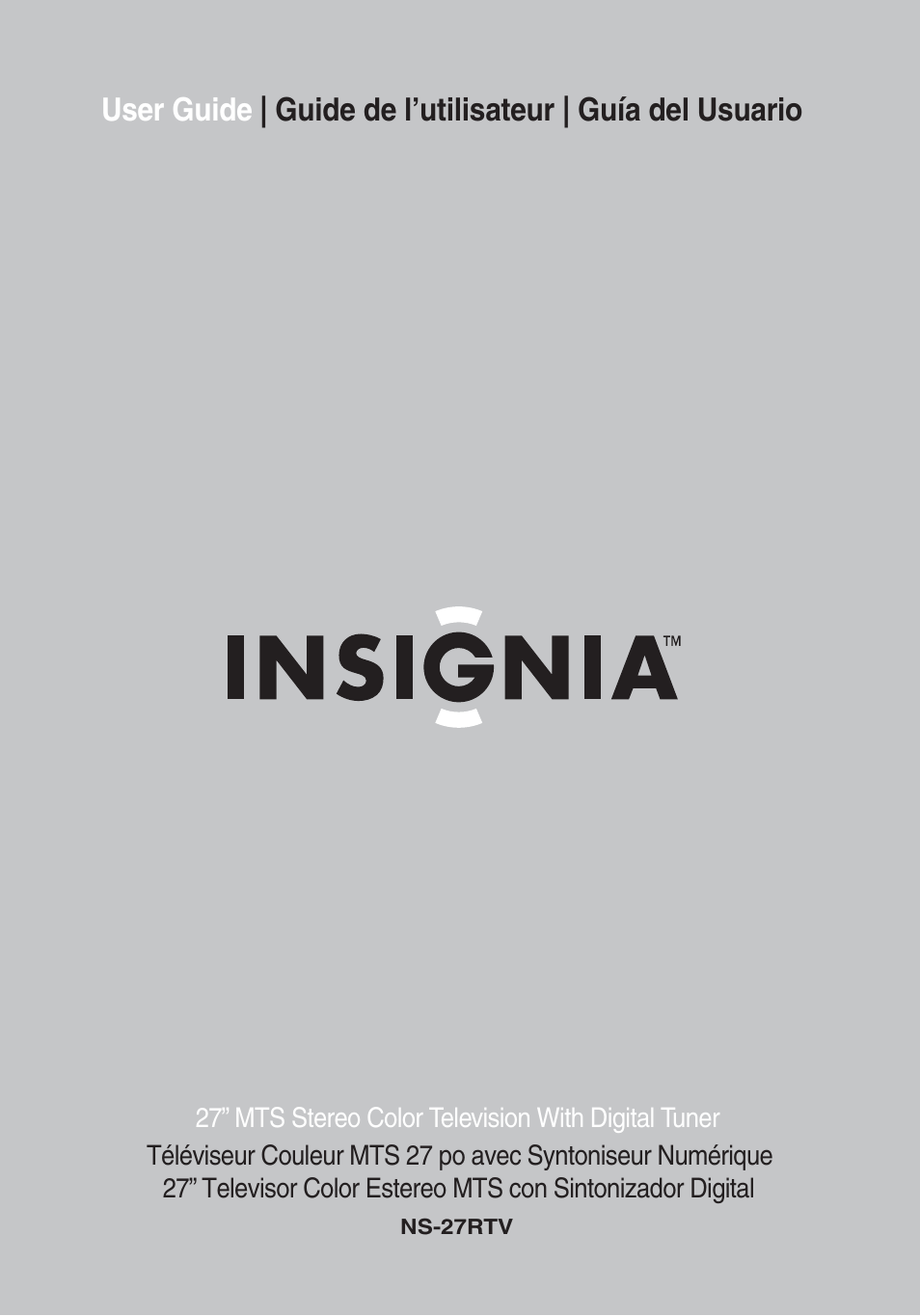 Insignia NS-27RTV User Manual | 64 pages