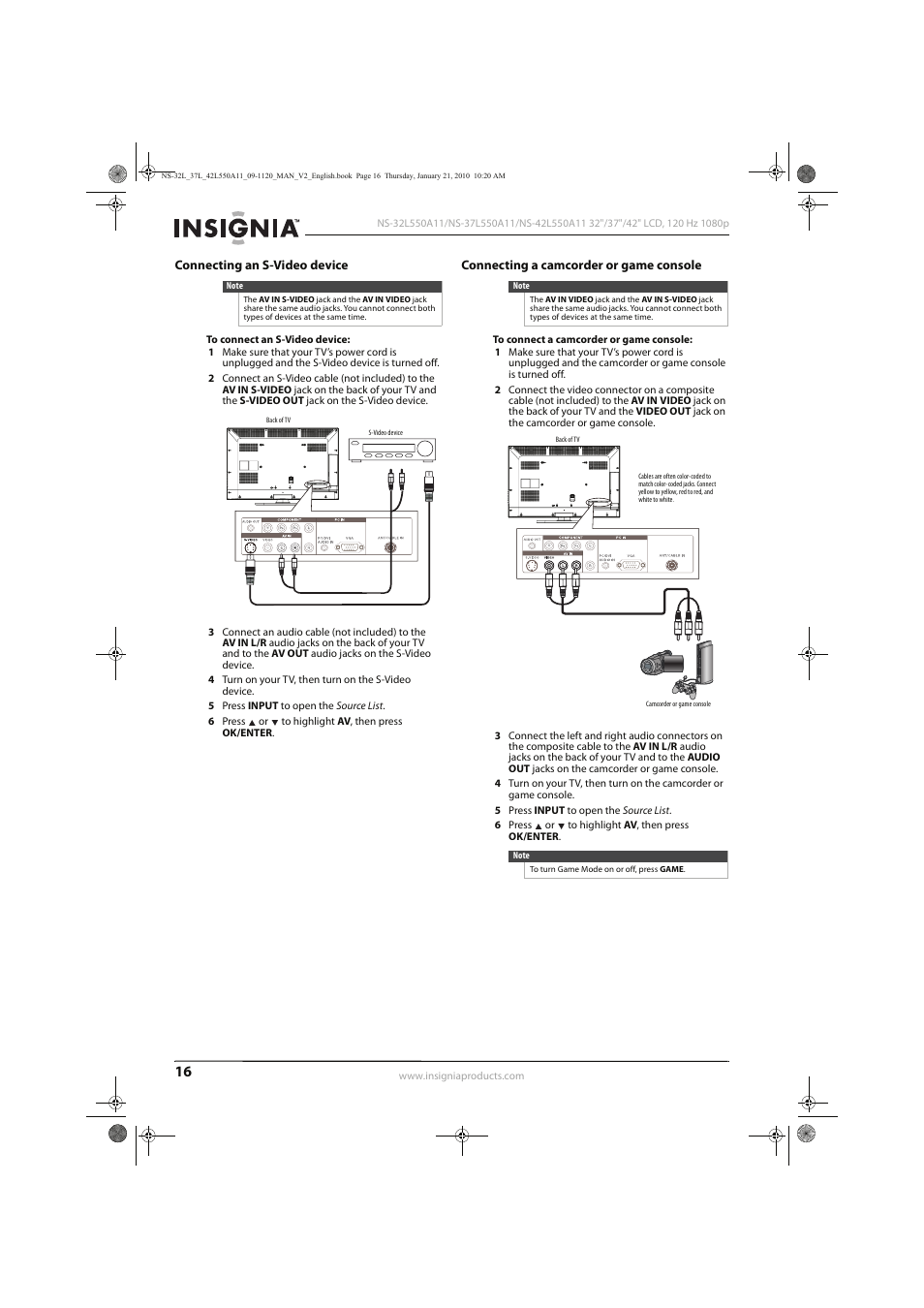 Insignia NS-32L550A11 User Manual | Page 20 / 68